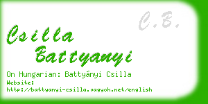 csilla battyanyi business card